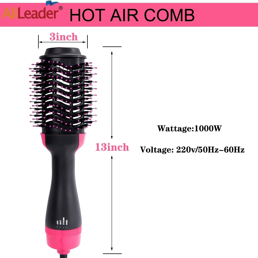 Salon‑Style 4‑in‑1 Hot Air Hair Brush – Dryer, Straightener, Curler & Volumizer in One